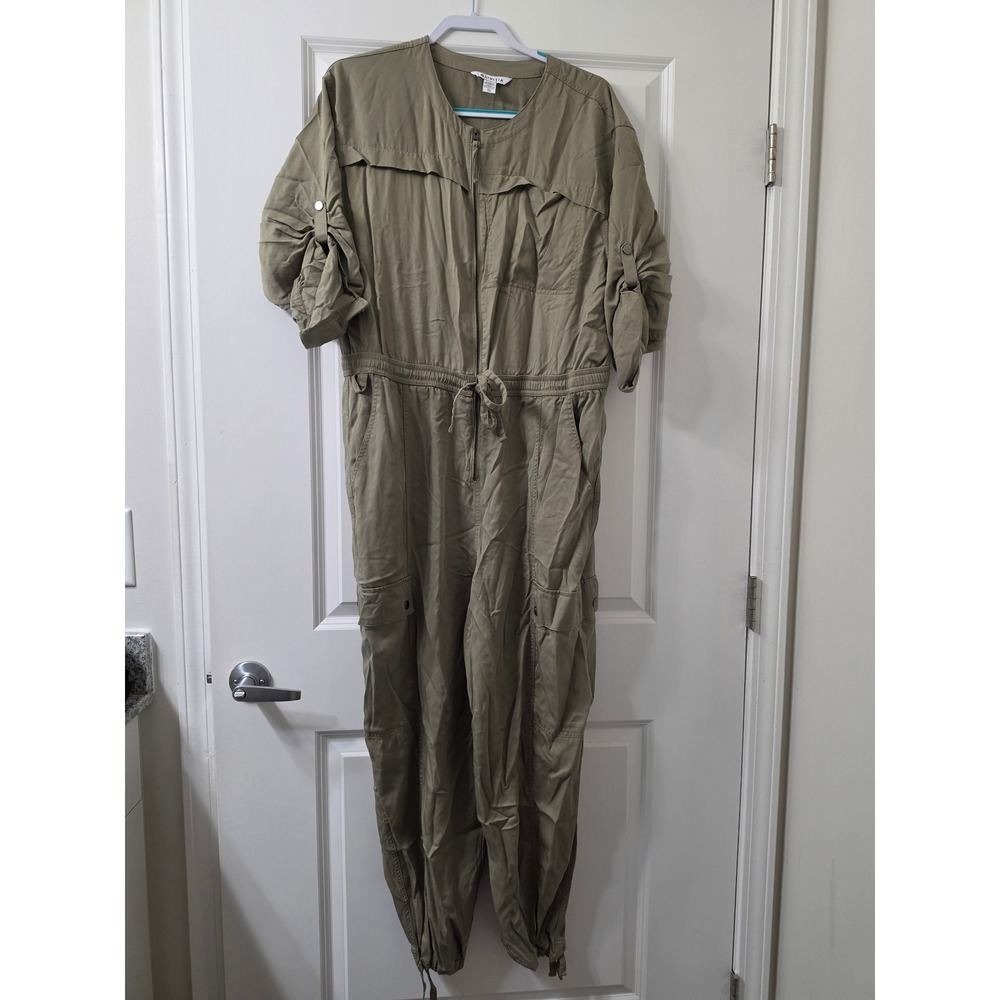 Athleta Celestial Utility Jumpsuit Green XL